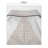 高級感あふれるパールボタンストレッチツイード×シアー袖キャバドレス | Dazzy | 詳細画像19 