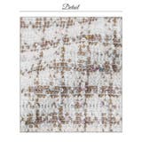 高級感あふれるパールボタンストレッチツイード×シアー袖キャバドレス | Dazzy | 詳細画像23 