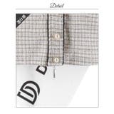 高級感あふれるパールボタンストレッチツイード×シアー袖キャバドレス | Dazzy | 詳細画像24 