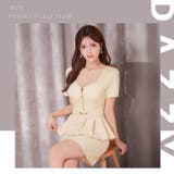 ウエストベルト×ふんわりペプラム♪王道モテな胸元ジップ半袖タイトミニ丈キャバドレ… | Dazzy | 詳細画像25