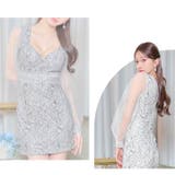 キャバドレスフロントジップ ビジューベルトモチーフ 長袖 | Dazzy | 詳細画像14