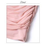 ふわっと谷間盛れるギャザーピンクワンショルキャバドレス[SML/3サイズ展開] | Dazzy | 詳細画像13 