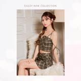 今っぽミニ丈×チェック柄リボンコード付きAラインミニ丈セットアップ[XS~M 3… | Dazzy | 詳細画像22 
