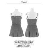 くびれ際立つプリーツAライン♪グリッター×ベルトモチーフのセットアップキャバドレ… | Dazzy | 詳細画像23 