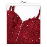 [伊藤桃々着用]煌めくビジューとあざとリボン谷間ジップツイードタイトミニ丈キャバ… | Dazzy | 詳細画像26 