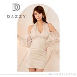 華奢魅せホルターネックオフショルシフォン長袖タイトミニ丈キャバドレス[SML 3… | Dazzy | 詳細画像22 