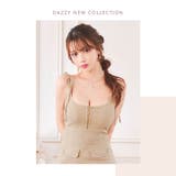 リボンストラップが大人可愛い谷間魅せジップAラインミニ丈キャバドレス[SML 3… | Dazzy | 詳細画像23