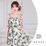 トワルドジュイ柄キャミソール×フロントジップの最旬Aラインロング丈キャバドレス[… | Dazzy | 詳細画像31