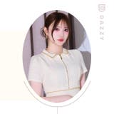 襟付き×谷間ジップ♪高級感あるツイードとチェーンで高見え半袖タイトミニ丈キャバド… | Dazzy | 詳細画像20