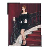 バイカラースクエアポケットモチーフ長袖ニットタイトミニ丈ワンピース | Dazzy | 詳細画像20