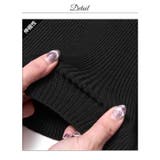 SEXY谷間カット×煌めくビジューフェザースリーブリブニットワンピース[カジュア… | Dazzy | 詳細画像24 