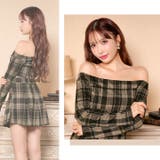 タータンチェックオフショルプリーツミニ丈セットアップ[カジュアル dazzy c… | Dazzy | 詳細画像19 