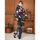 [3点SET]黒地×百合柄浴衣【YUKATA by dazzy】 | Dazzy | 詳細画像8 
