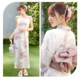 [3点SET][2way] 桃色水彩芍薬柄浴衣【2026年新作 YUKATA | Dazzy | 詳細画像17 
