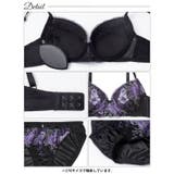 [EFサイズ] エレガントビビットブルームブラジャー&フルバックショーツ | Dazzy | 詳細画像12 