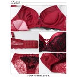 グリッターベロアレーシィブラジャー&バック透けフルバックショーツ | Dazzy | 詳細画像13 