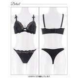 【三上悠亜着用】ジャカードサテンレースブラジャー&バック透けTバックショーツ | Dazzy | 詳細画像16