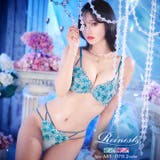 シャインブロッサムストリングブラジャー&バック透けフルバックショーツ | Dazzy | 詳細画像1