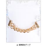 ドレス キャバチェーンベルトモチーフ付レース袖付きタイトミニドレス | Dazzy | 詳細画像8