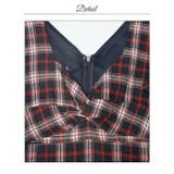 チェック柄ツイストペプラムシアー半袖タイトミニ丈キャバドレス | Dazzy | 詳細画像20 