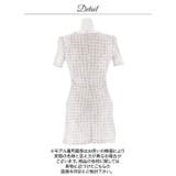 チェック柄レースフロントジップパールボタン半袖タイトミニ丈キャバドレス[SML … | Dazzy | 詳細画像14 