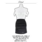 サテンギャザーフリルオフショルタイトミニ丈キャバドレス[SML/3サイズ展開] | Dazzy | 詳細画像10 