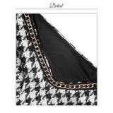 千鳥格子ツイードチェーン胸元ジップ半袖タイトミニ丈キャバドレス[SML 3サイズ… | Dazzy | 詳細画像14 