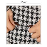 千鳥格子ツイードチェーン胸元ジップ半袖タイトミニ丈キャバドレス[SML 3サイズ… | Dazzy | 詳細画像18 