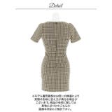 千鳥格子ウエストカットアウト半袖タイトミニ丈キャバドレス[SML 3サイズ展開]… | Dazzy | 詳細画像16 