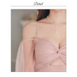 ツイストカットで美谷間強調!透け感長袖ミニ丈キャバドレス | Dazzy | 詳細画像15