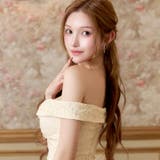 むっちり谷間魅せ上品レースAラインミニ丈キャバドレス[SML/3サイズ展開] | Dazzy | 詳細画像10 