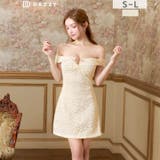 むっちり谷間魅せ上品レースAラインミニ丈キャバドレス[SML/3サイズ展開] | Dazzy | 詳細画像9 