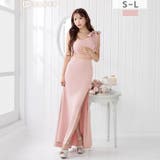 ワンショルリボンウエストシアースリット入りタイトロング丈キャバドレス[SML 3… | Dazzy | 詳細画像2 