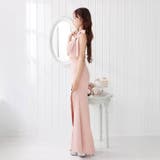 ワンショルリボンウエストシアースリット入りタイトロング丈キャバドレス[SML 3… | Dazzy | 詳細画像9 