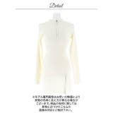 リブニットジップスリット長袖ミニワンピース | Dazzy | 詳細画像18