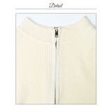 リブニットジップスリット長袖ミニワンピース | Dazzy | 詳細画像20