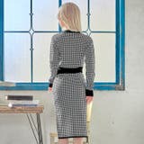 千鳥柄 Vネック フロントボタン | Dazzy | 詳細画像10 