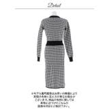 千鳥柄 Vネック フロントボタン | Dazzy | 詳細画像12 