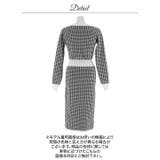 千鳥柄 Vネック フロントボタン | Dazzy | 詳細画像14 