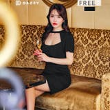 パフスリーブデコルテカットタイトミニワンピース | Dazzy | 詳細画像8