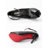 グロッシーラメストラップ付きオープントゥキャバヒールパンプス | Dazzy | 詳細画像5