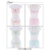 ドルチェペールフラワー脇高ブラジャー&フルバックショーツ | Dazzy | 詳細画像8