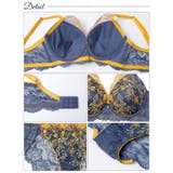 ビビットボタニカルフラワー脇高ブラジャー&バック透けフルバックショーツ | Dazzy | 詳細画像10