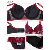 ファビュラスローズレース脇高ブラジャー&フルバックショーツ | Dazzy | 詳細画像10