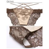 【Reinest】エレガンスペタルコードブラジャー&バック透けフルバックショーツ | Dazzy | 詳細画像11