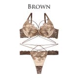 【Reinest】エレガンスペタルコードブラジャー&バック透けTバックショーツ | Dazzy | 詳細画像8 