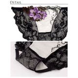 [Reinest]ロイヤルフラワーモチーフブラジャー&バック透けフルバックショー… | Dazzy | 詳細画像11 