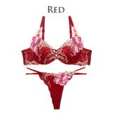 [Reinest]ロイヤルフラワーモチーフブラジャー&バック透けTバックショーツ | Dazzy | 詳細画像8 