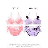 プリンセスリボンスカラップブラジャー&サイド紐フルバックショーツ | Dazzy | 詳細画像8 
