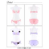 プリンセスリボンスカラップブラジャー&サイド紐フルバックショーツ | Dazzy | 詳細画像9 